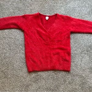 (3 for $10) Red deep V-neck Sweater